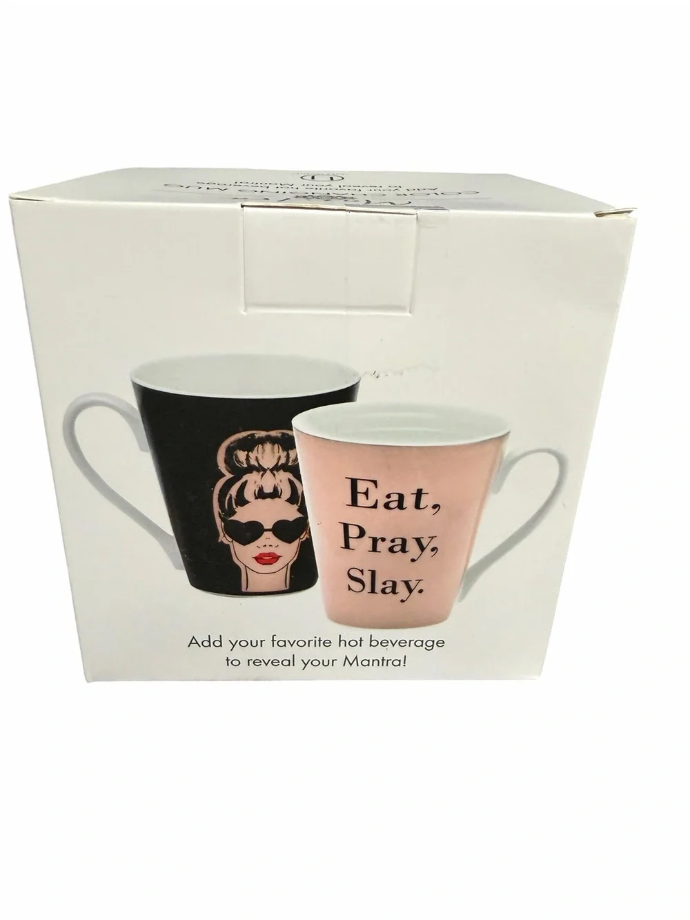 Laura Janelle Eat Pray Slay Color Changing Mantra Coffee / Tea Mug New